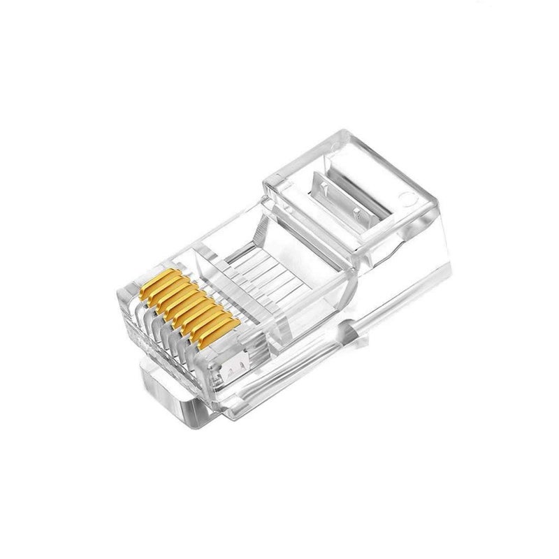 VIVOCH 50 Pcs Cat6 RJ45 Connectors, C6 RJ45 Plugs, Cat6 Crystal Unshielded RJ45 Ends UTP 8P8C Modular Network Plug Connector - Image 1